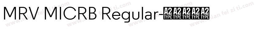 MRV MICRB Regular字体转换